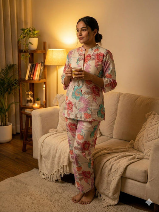 Blossom Whisper Cotton Pyjama