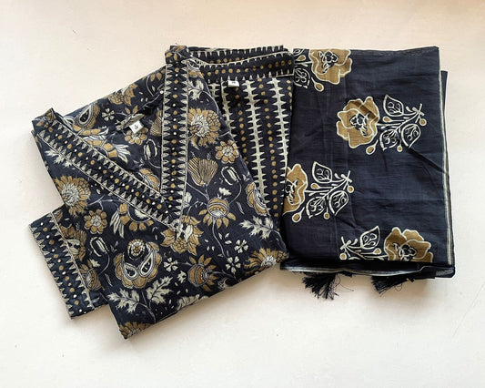 Black Ochre Cotton Salwar
