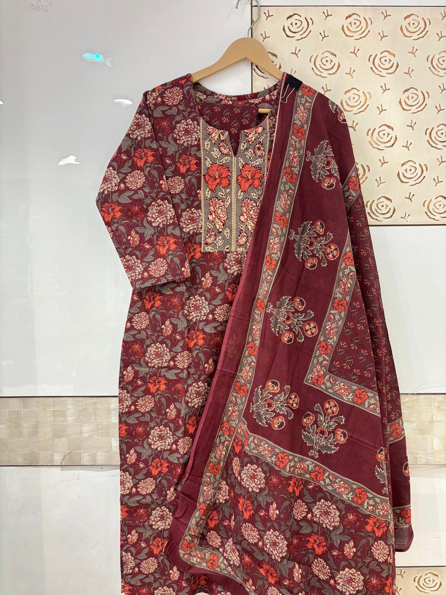 Maroon Floral Salwar
