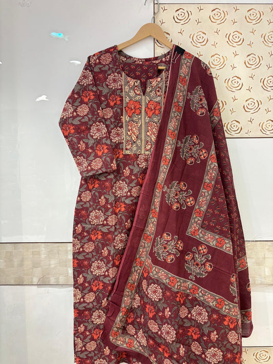 Maroon Floral Salwar