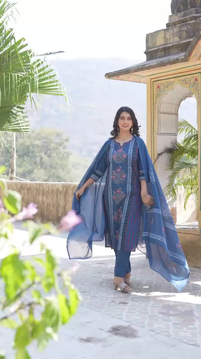 Indigo Blue Cotton Salwar